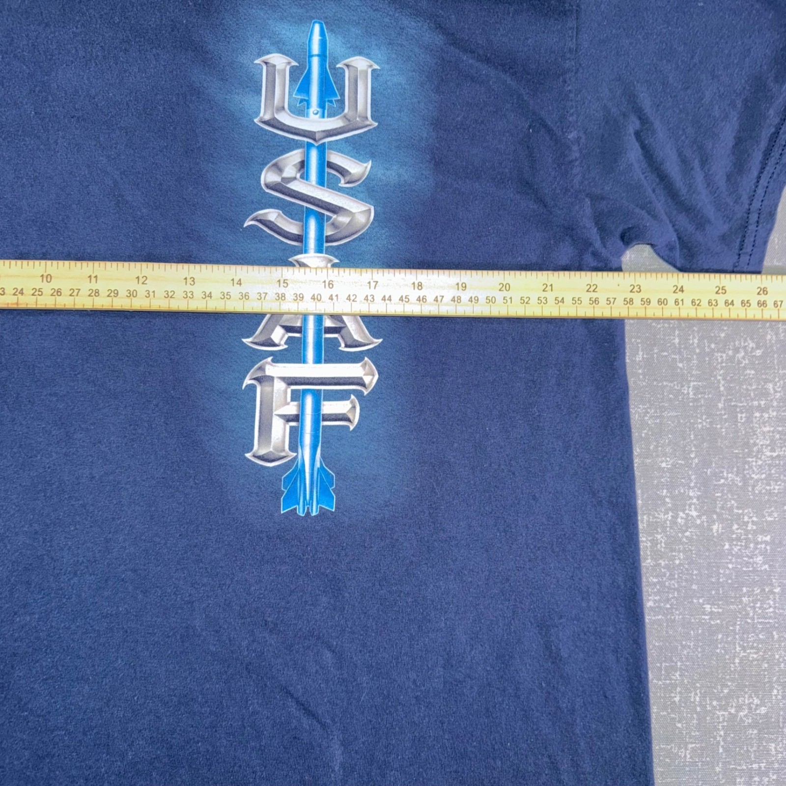 US Air Force USAF Graphic T-Shirt Mens XL Navy Blue MCMXLVII 1947 Eagle Eagle gallery
