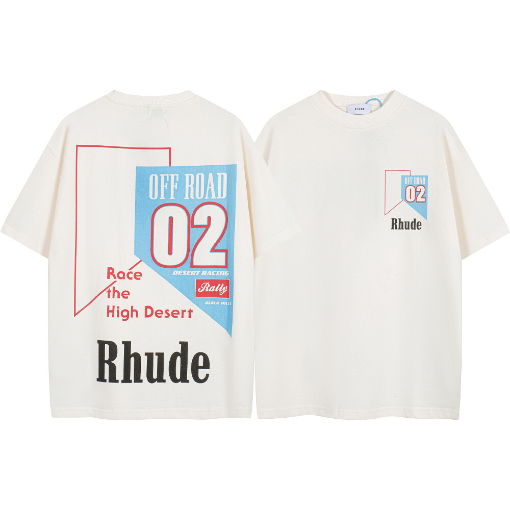 🎁🎁33Style Men Women RHUDE High Quality Cotton Short Sleeve Polo T-Shirt S-2XL gallery