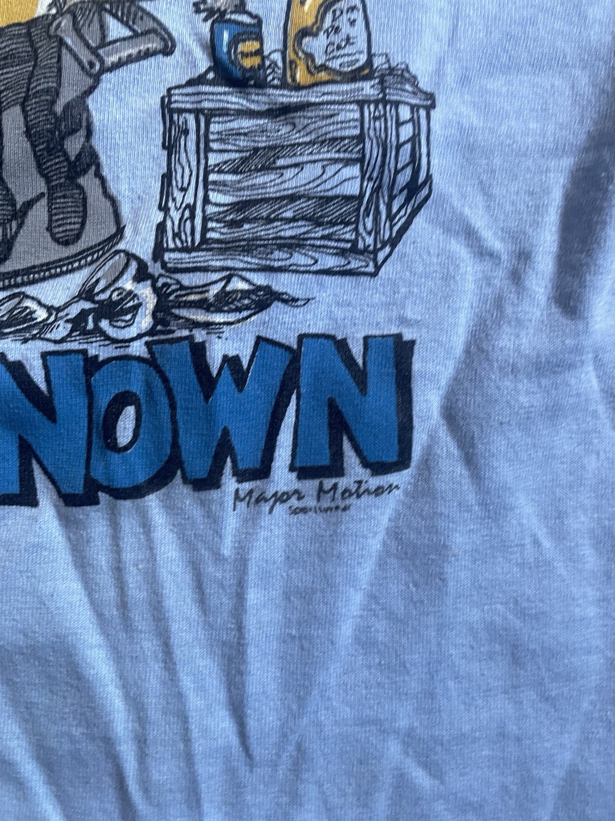 Vintage Lifestyles Of The Poor & Unknown Shirt Mens Medium Blue Cat 80s Funny gallery