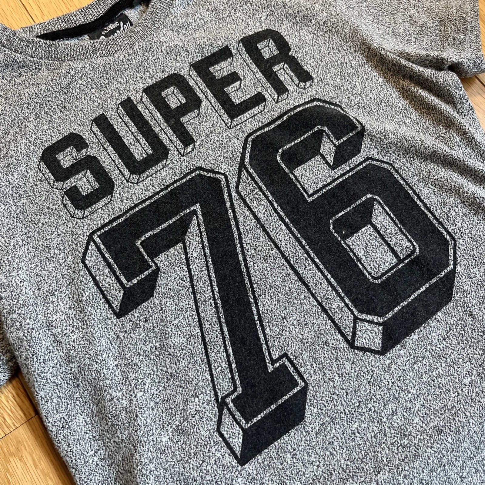 The Classic Superdry Comets T-Shirt Men’s Gray Vintage Goods Co Size Medium Knit gallery
