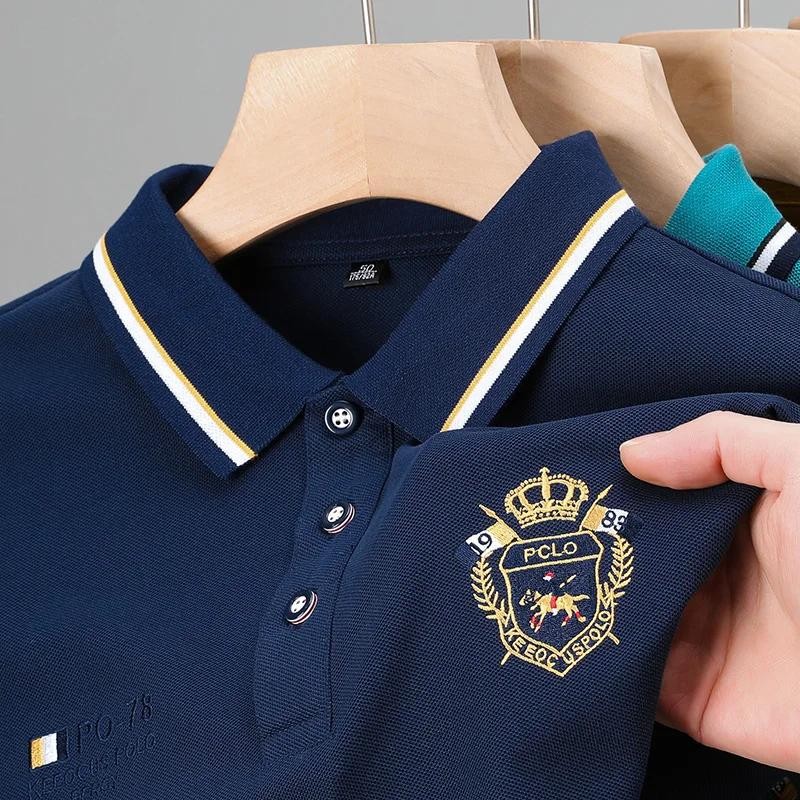Nueva Camisa Polo Bordada De Manga Corta Para Hombre, Informal De Negocios gallery