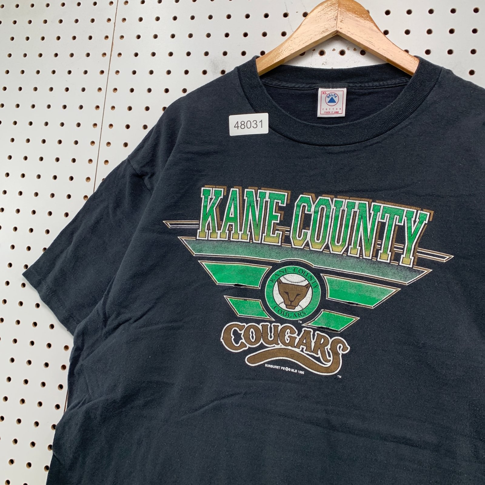 Vintage 90s Kane County Cougars T Shirt Mens XL SIngle Stitch Baseball 80s USA gallery