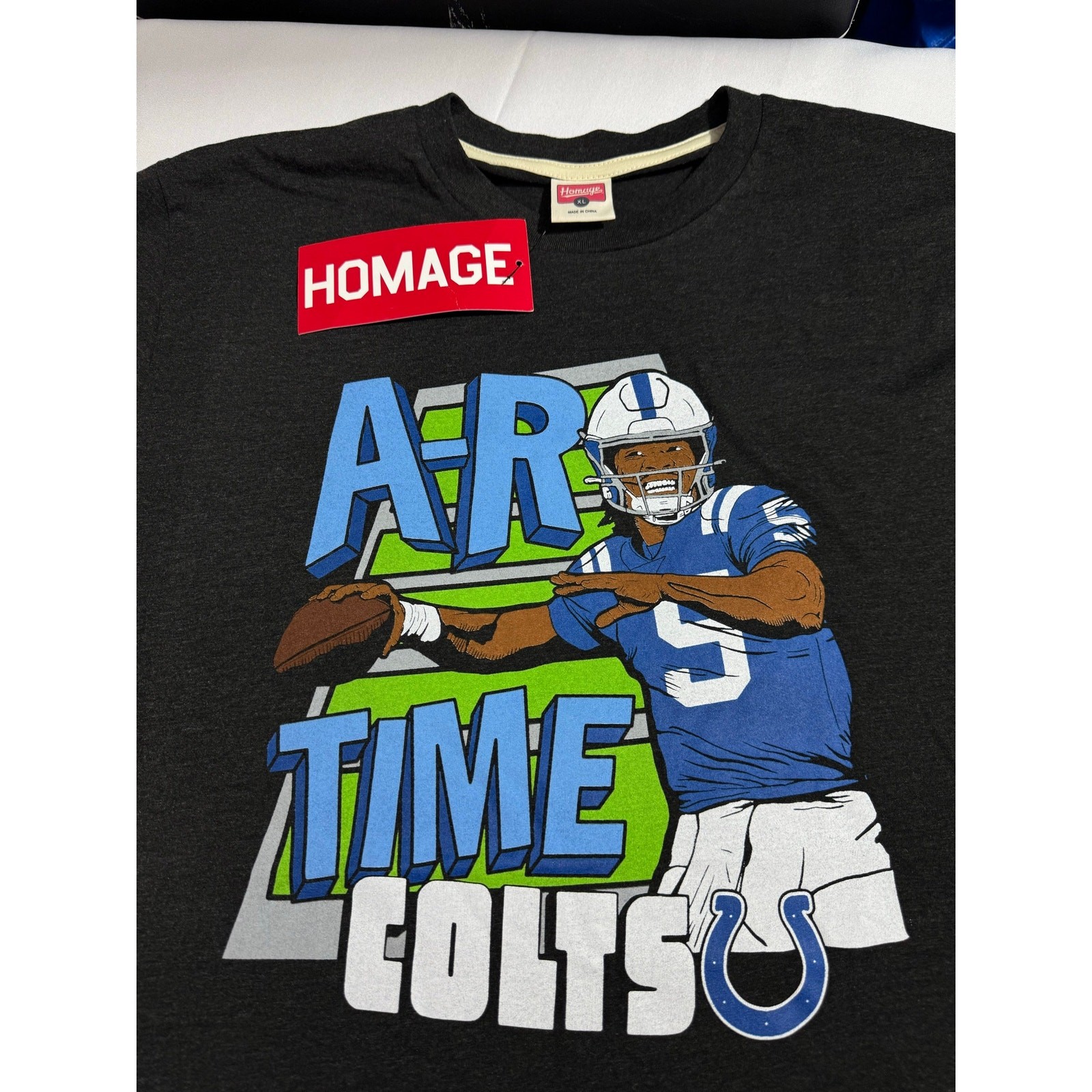 New Homage Indianapolis Colts Anthony Richardson Black T Shirt Mens Size XL gallery
