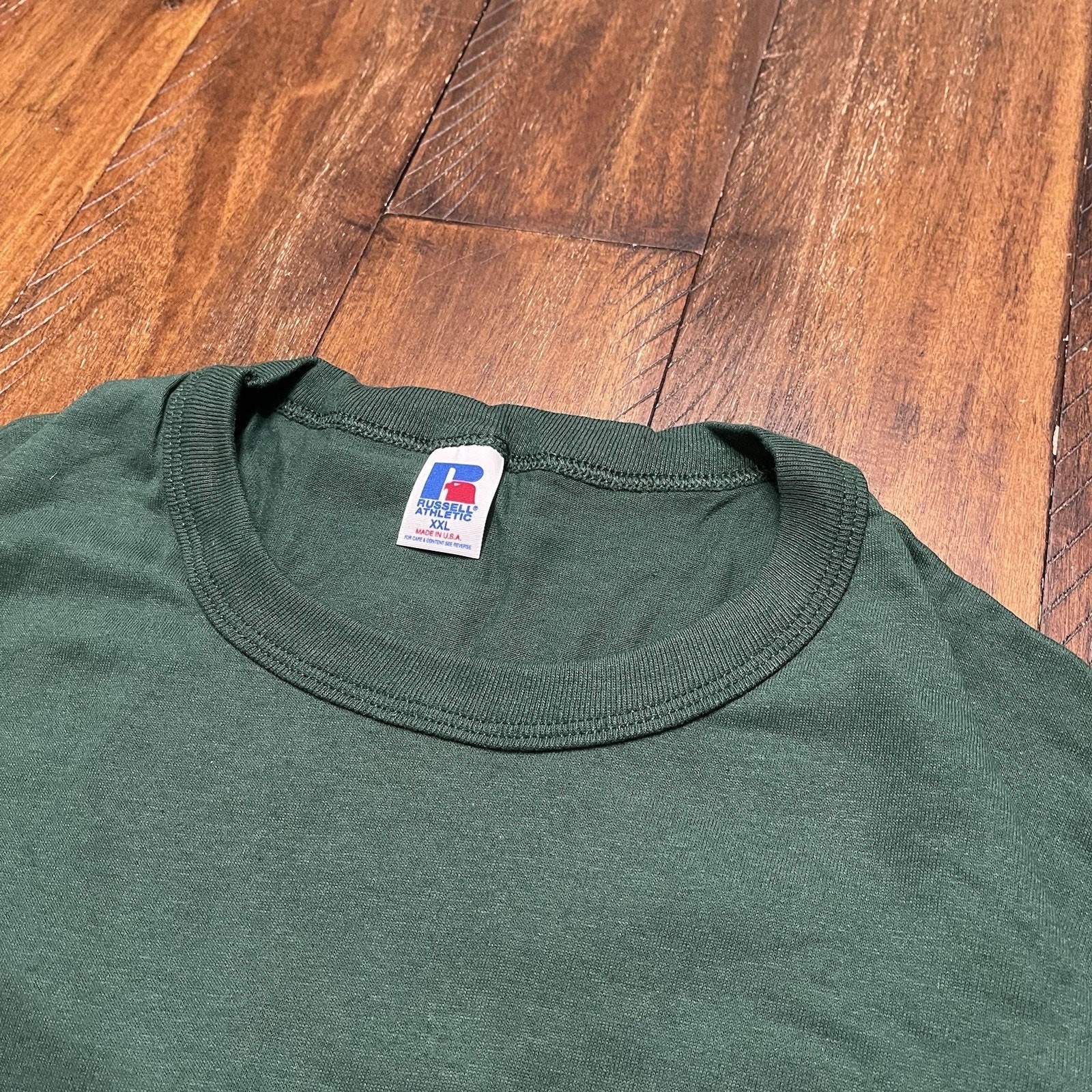 Vtg Russell Athletic XXL Pine Green Basic T-Shirt NWOT 27 gallery