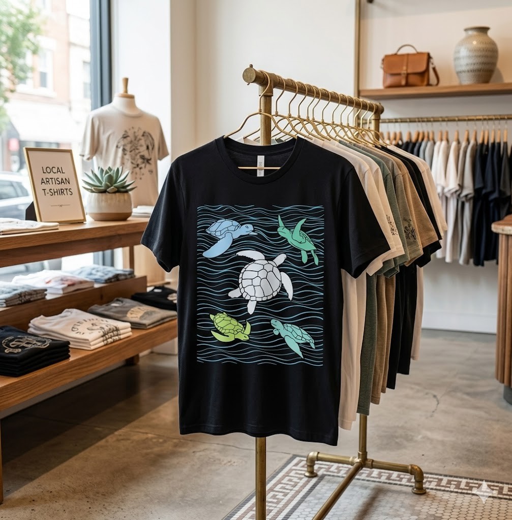 Colorful Sea Turtles - Animal Whisperer Ocean Beach Lover T-Shirt - H075 gallery
