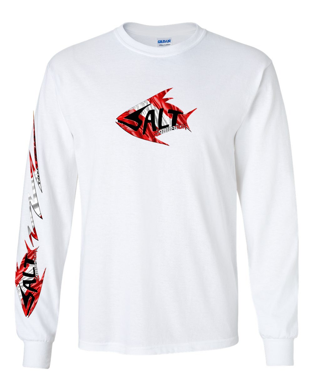 Salt Addiction Dive Flag Logo Fishing T shirt Ocean Cotton gallery