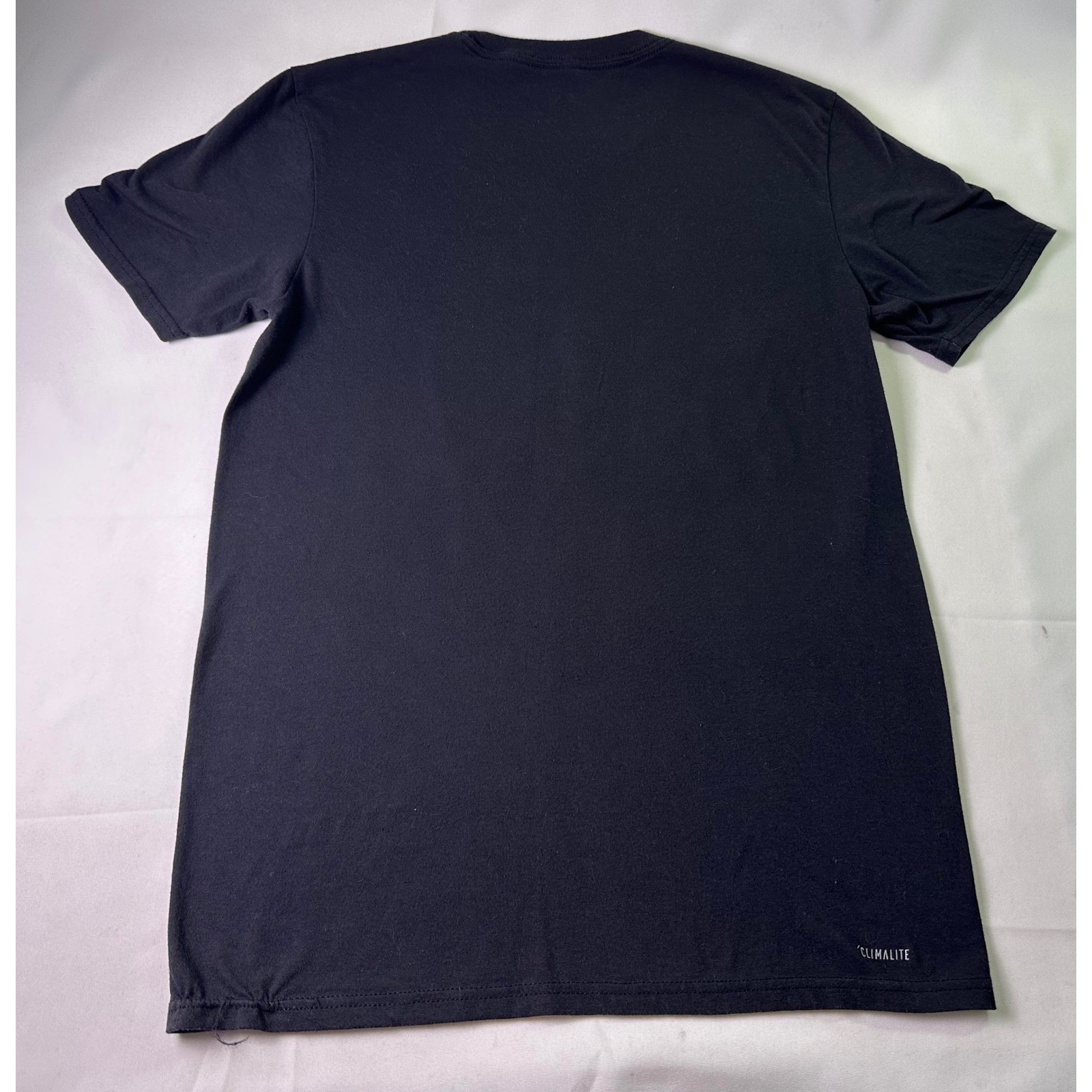 Adidas The Go-To Performance Tee Shirt Mens Small Black Neon Green Climalite S gallery