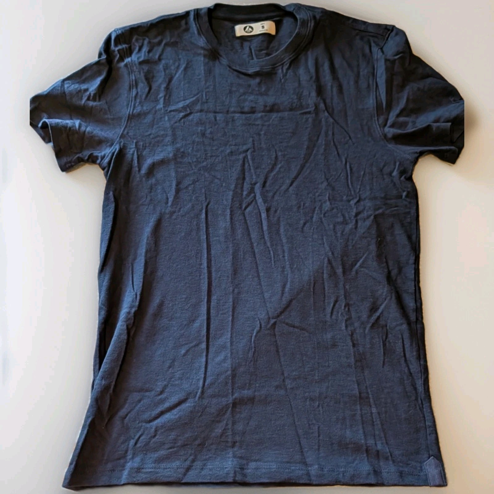 American Giant Mens Navy Blue Crew neck T-Shirt Adult Sz Small USA Worn Once!