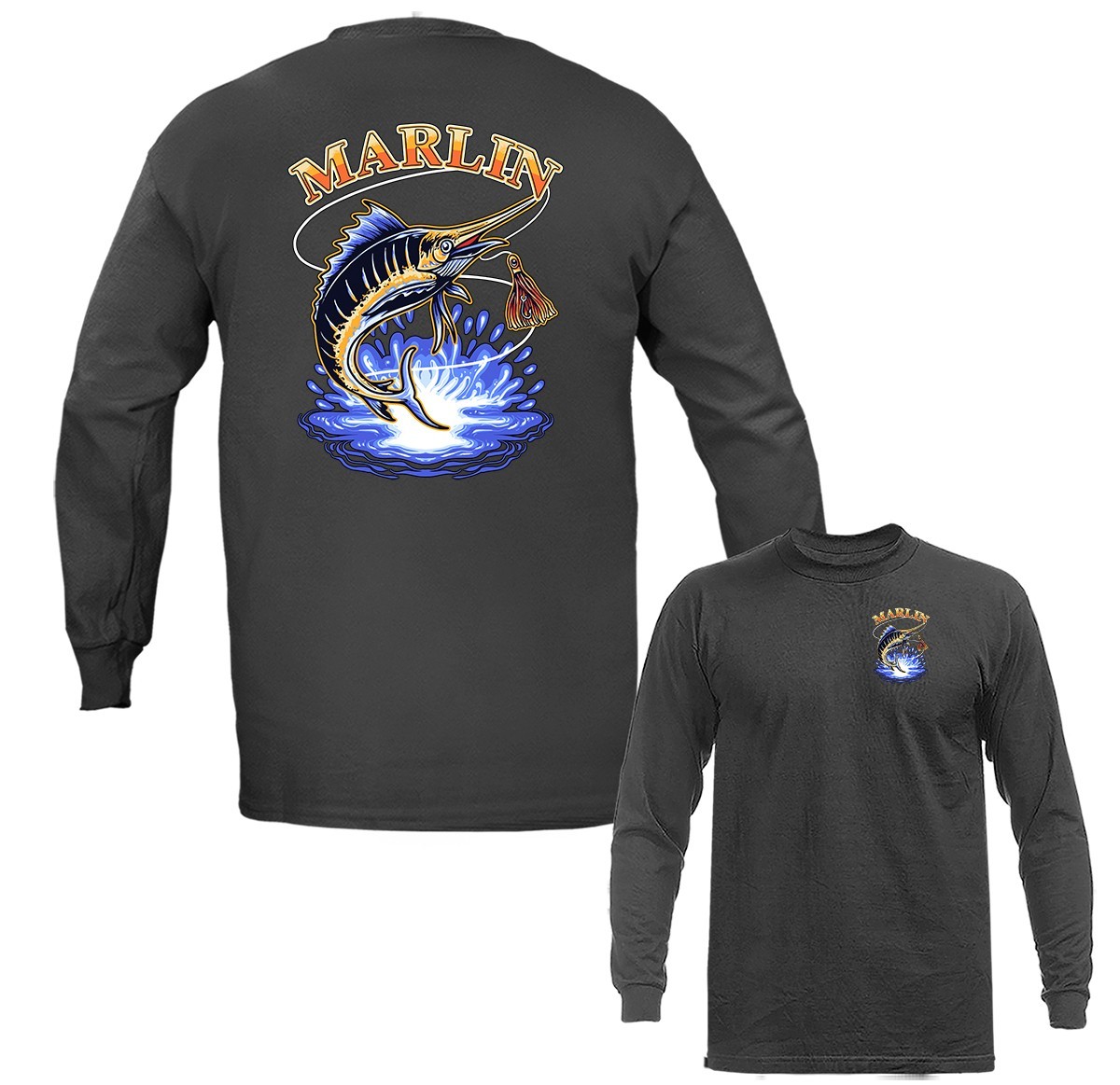 Marlin Madness Open Water Battle Fishing Outdoor Sports Long Sleeve