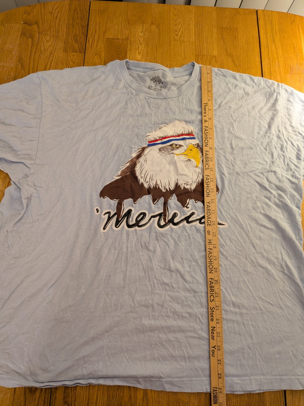 Ann Arbor T-Shirt Company Men’s 3XL Blue Patriotic Eagle Crew Neck Tee gallery