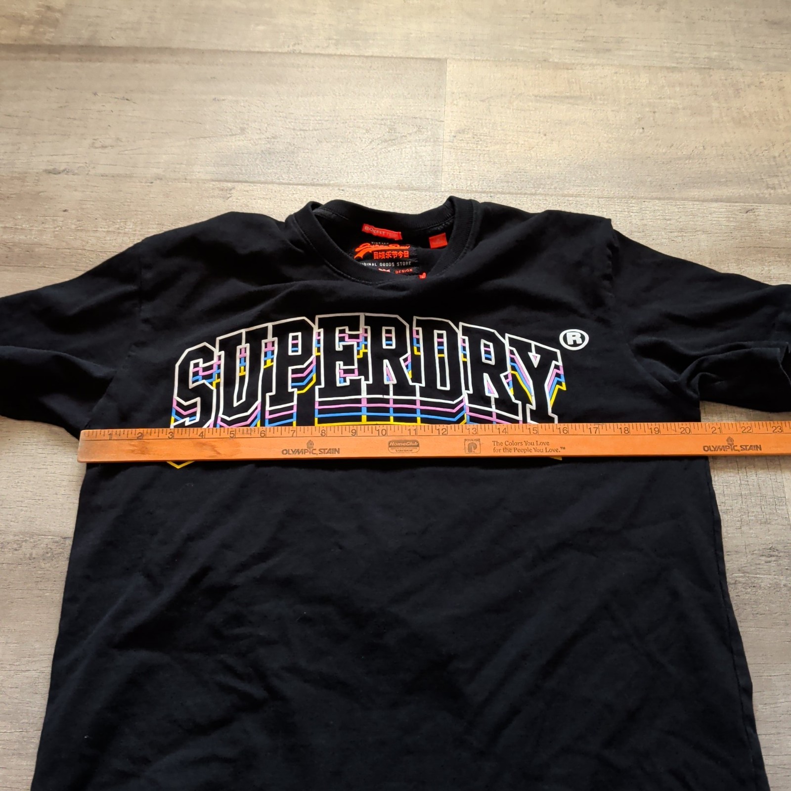 Mens SuperDry Big Logo Graphic T Shirt Black Size XL British Design EUC gallery