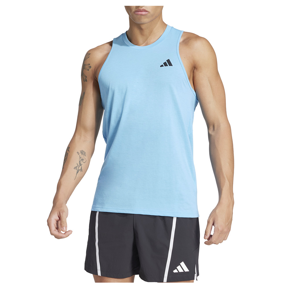 adidas Train Essentials Crew Neck Athletic Tank Top Mens Blue Casual Tops JC5372 gallery