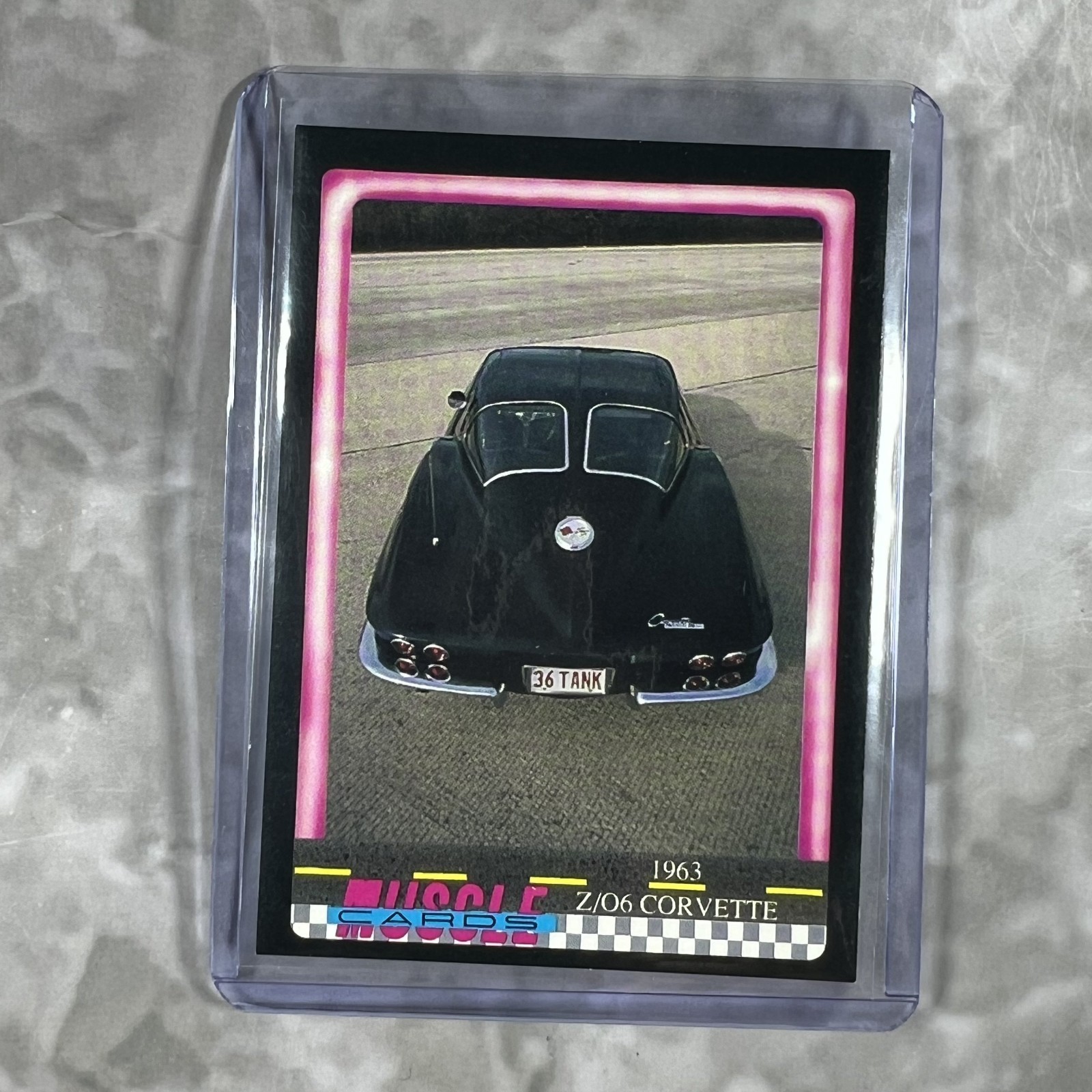 Muscle Cards 1991 with Top Loader #5 1963 Z/O6 Corvette
