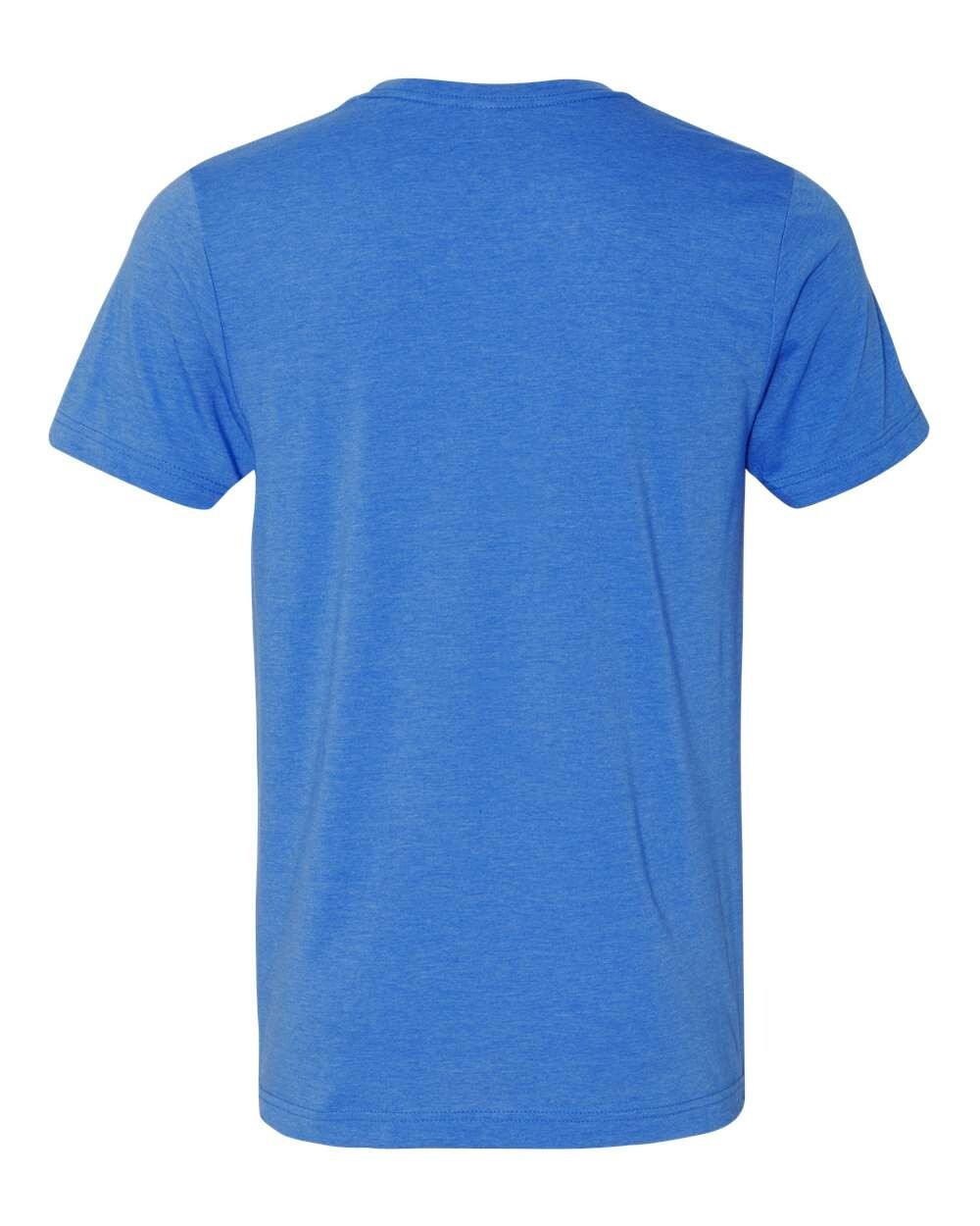 Bella + Canvas 3001CVC Medium Heather True Royal CVC Jersey Unisex Blue Tshirt gallery