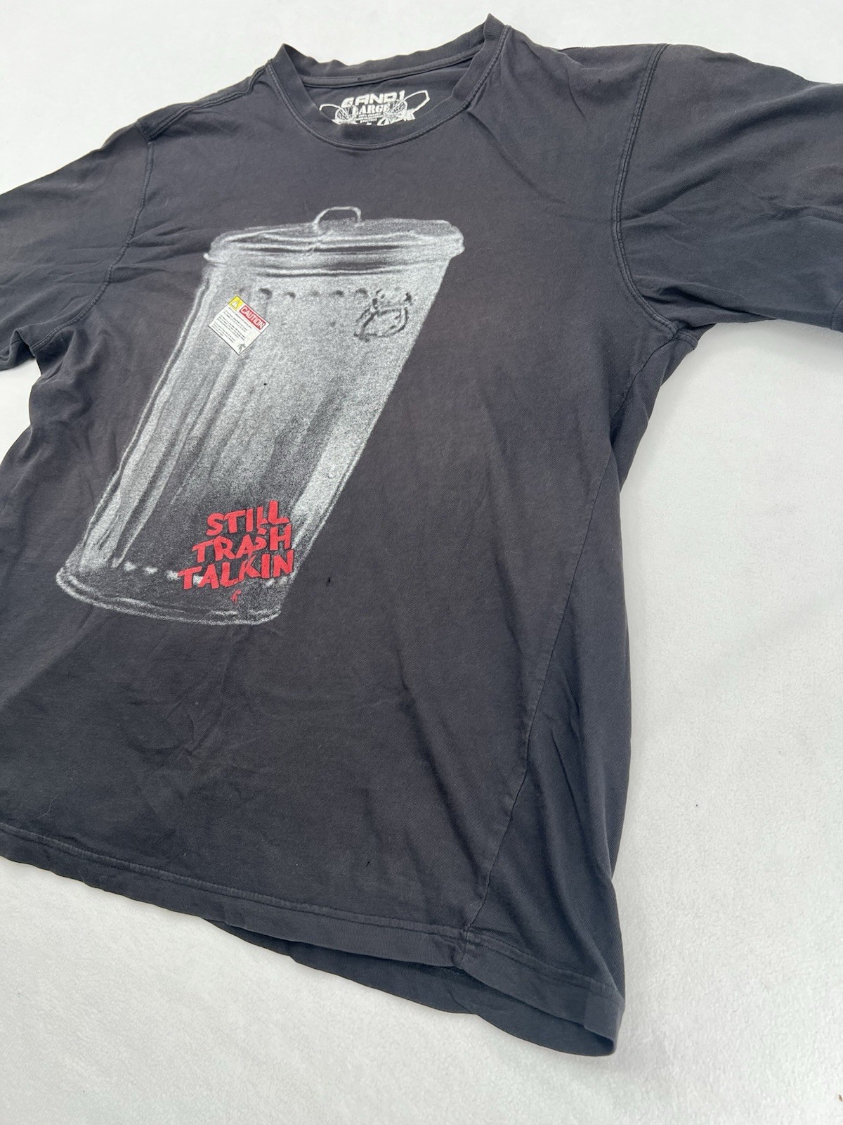 Vintage 90s AND1 Still Trash Talkin T-Shirt Mens Large Black USA Rare Basketball gallery