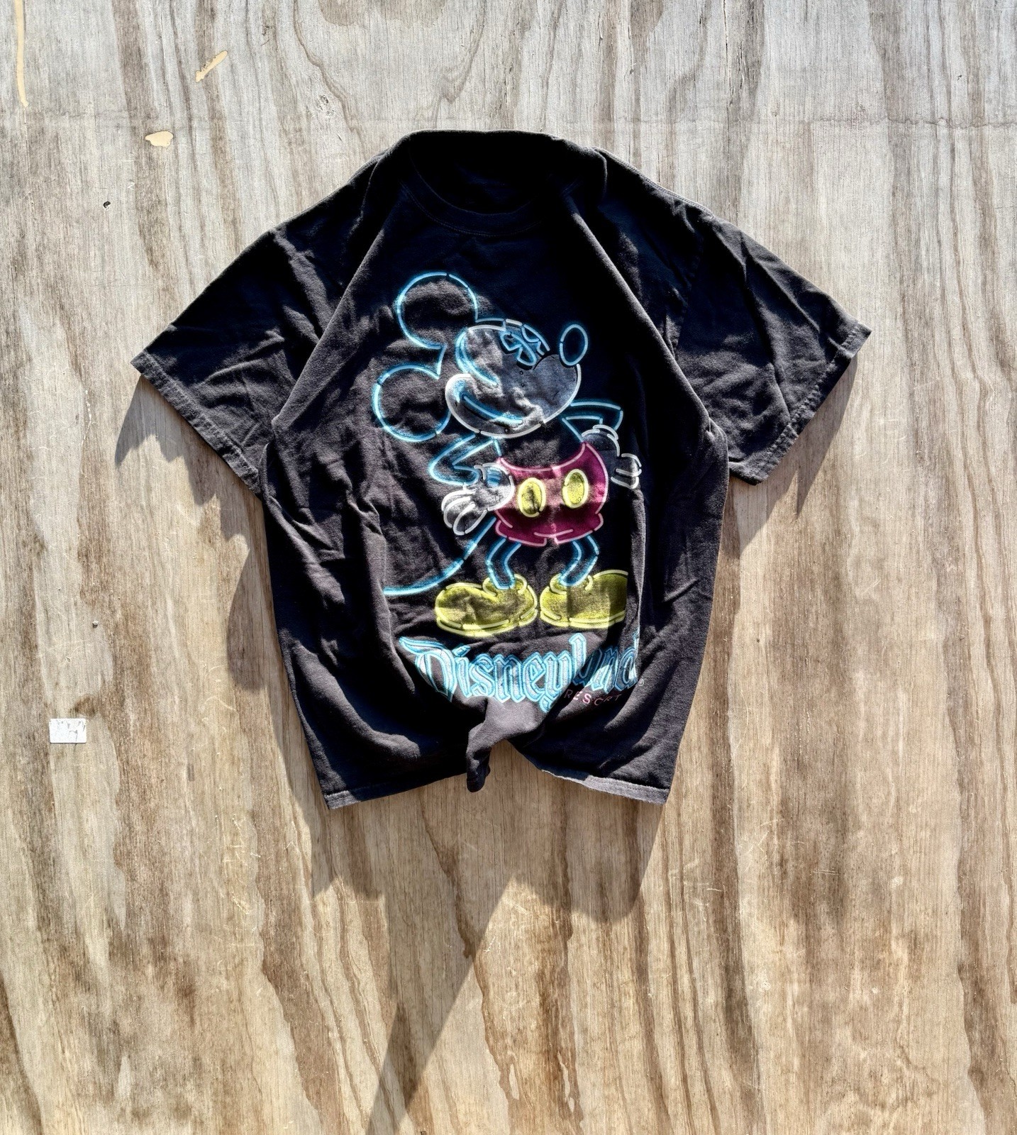 Vintage Neon Disney Mickey Mouse Tee Medium