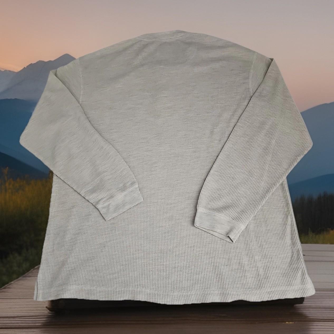 Alpine Lakes Beige Thermal Hunting Work Mens XXL Shirt Knit Henley Long Sleeve gallery