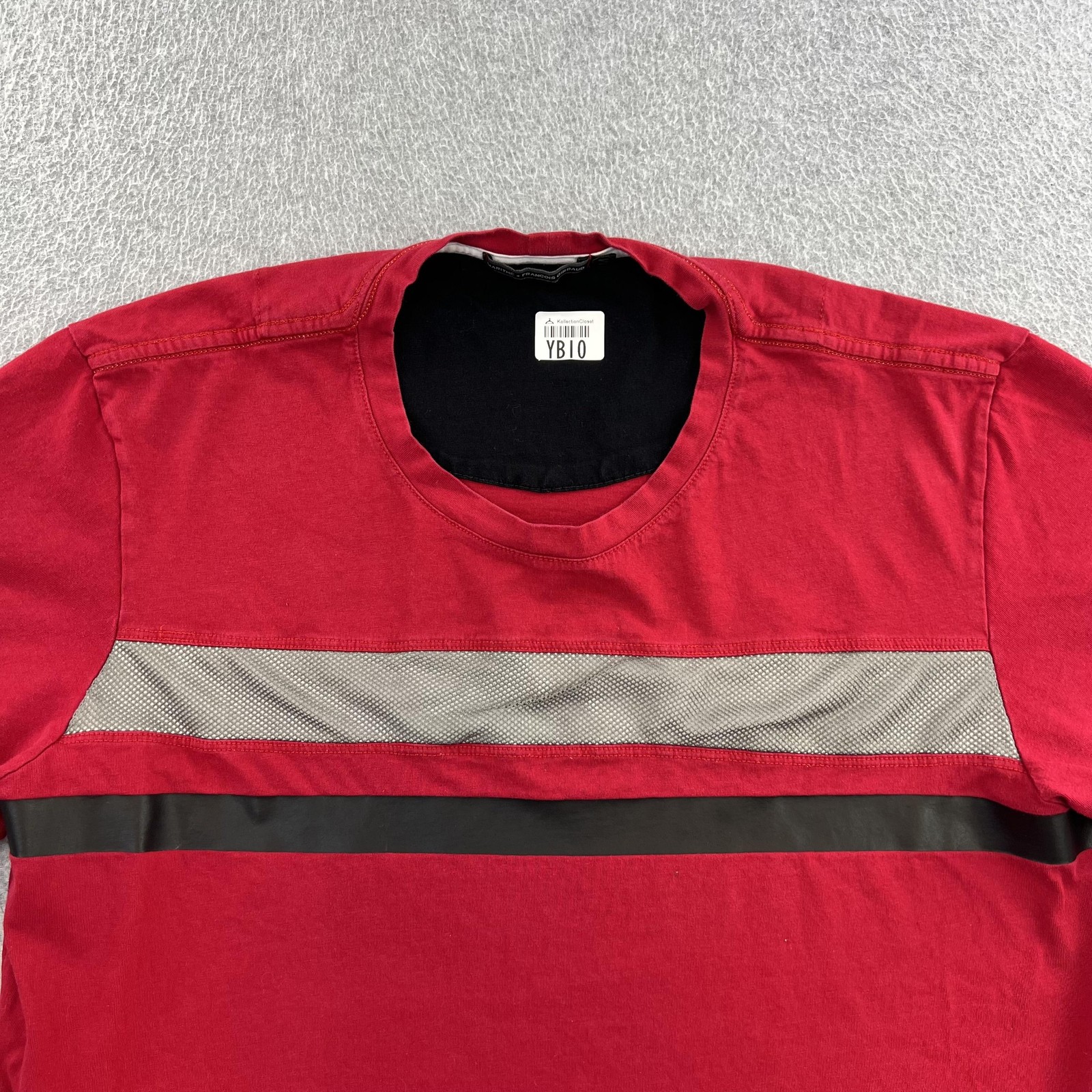Marithe Francois Girbaud Shirt Mens Medium Red Stripe Graphic Short Sleeve gallery