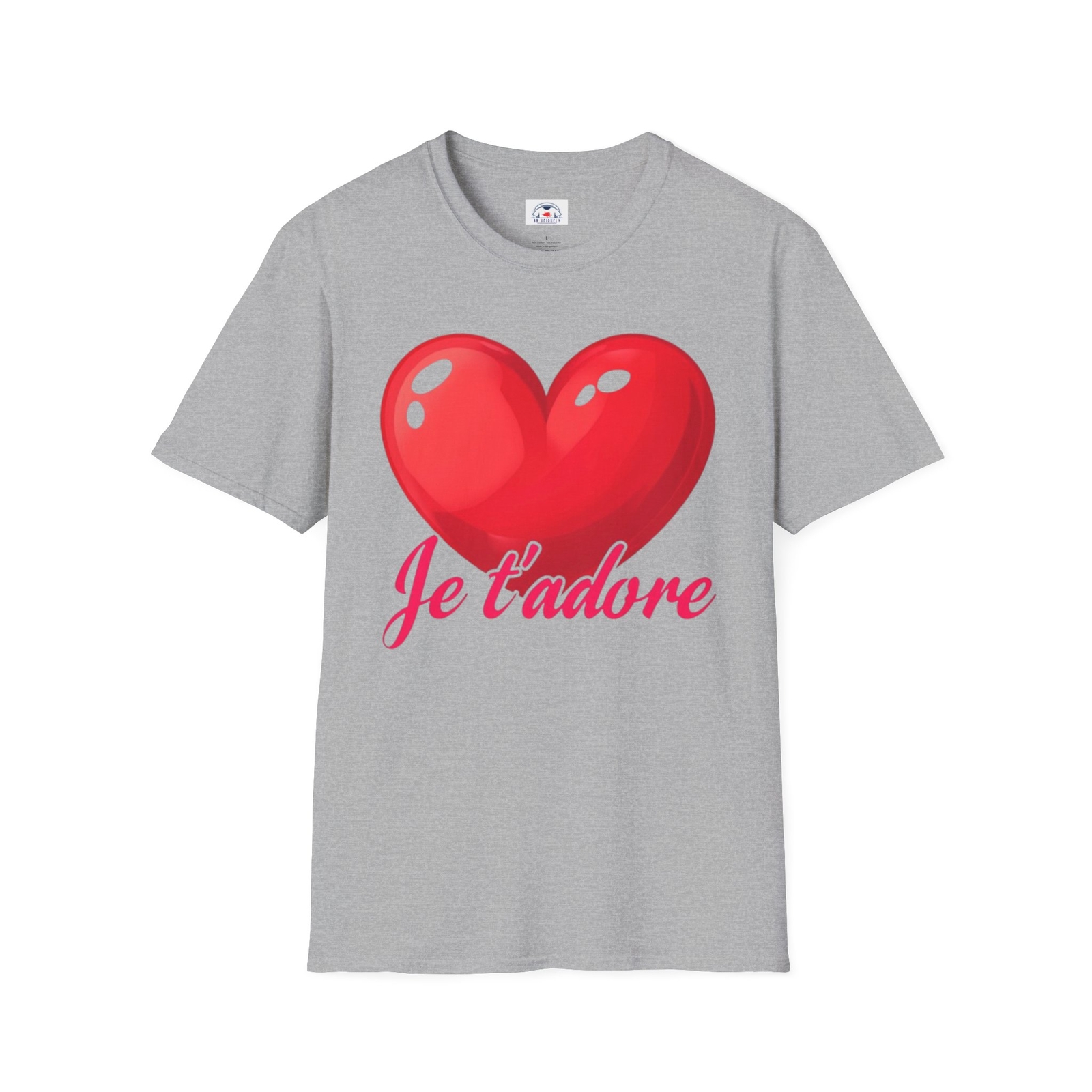 Je t’adore Heart Unisex T-Shirt Cute AdoreTee, Gift for Her Love Shirt