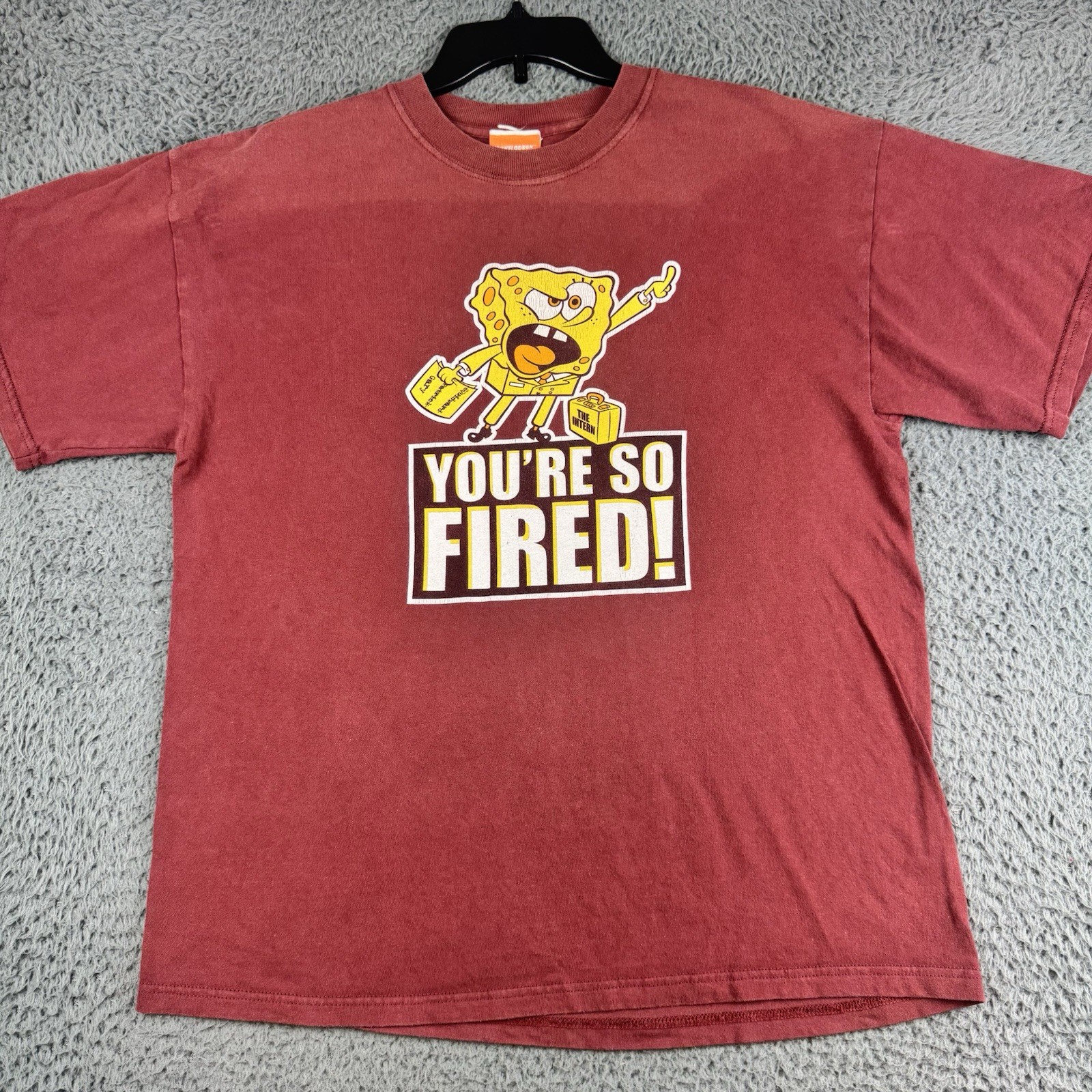 Vintage Spongebob Squarepants T-Shirt Unisex Medium 2004 Viacom You’re So Fired