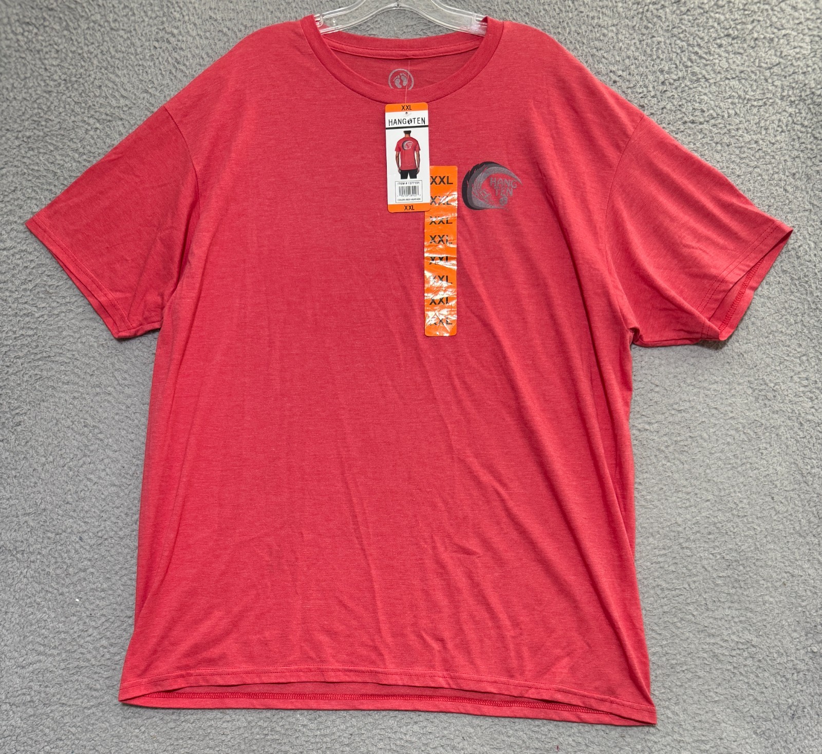 NEW Hang Ten Graphic Tee Red Heather Mens 2XL