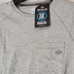 Dickies Shirt Mens Medium M Gray Lightweight Work Wear Outdoors Pocket Tee NWT