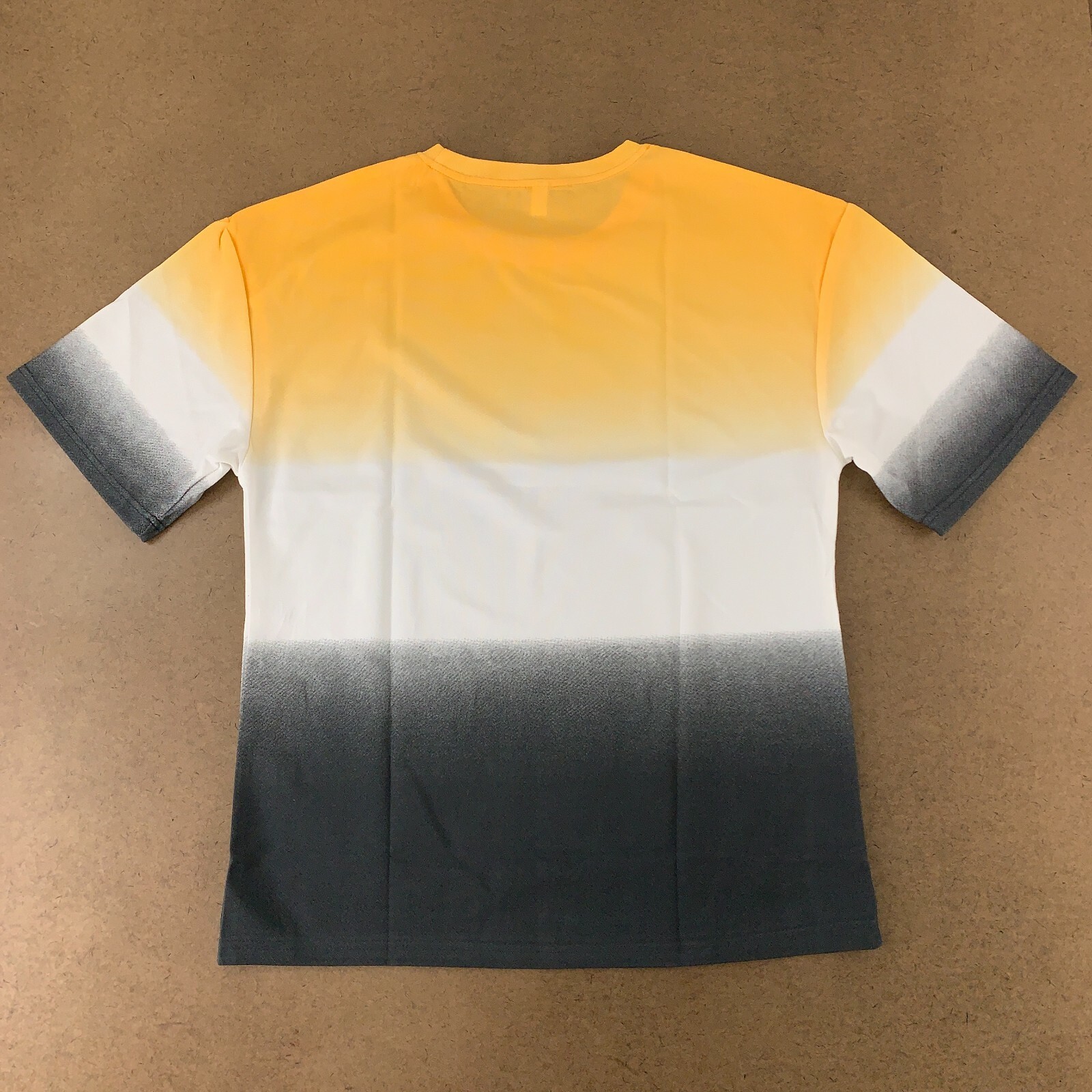 Likulang Men's Size 2XL Gray White Orange Short Sleeve Crew Neck T-Shirt NWT gallery