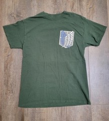 Attack on Titan Survey Corps Insignia Logo Double Sided Tshirt Size Medium M