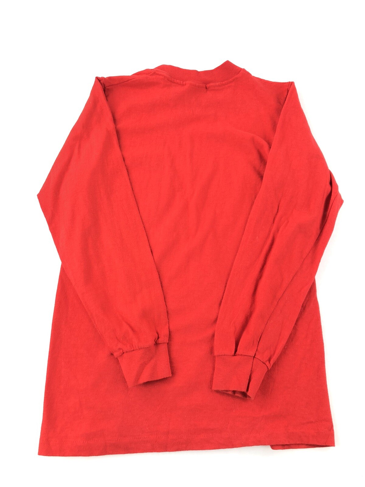 VTG 80s Hi Cru Stedman Deadstock Blank Soft Thin Long Sleeve Red Pocket T-Shirt gallery