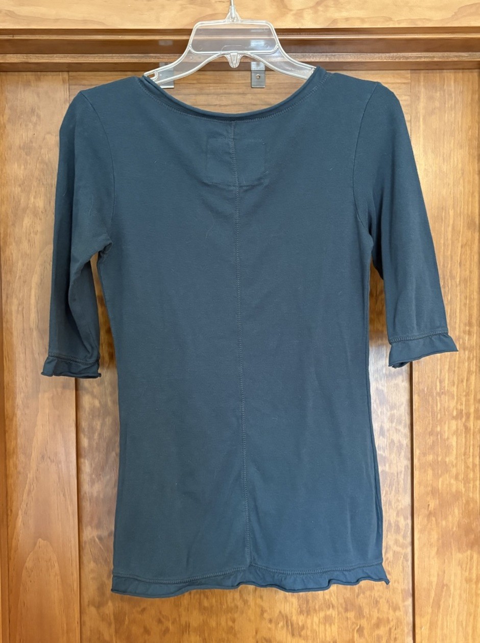 Alabama Chanin Scoop neck, 3/4 sleeve Shirt, Women’s Medium gallery