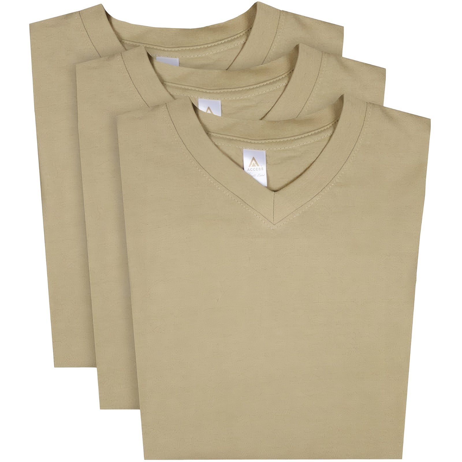Access Men's Heavyweight Short Sleeve Cotton V-Neck T-Shirt (Pack of 3) gallery