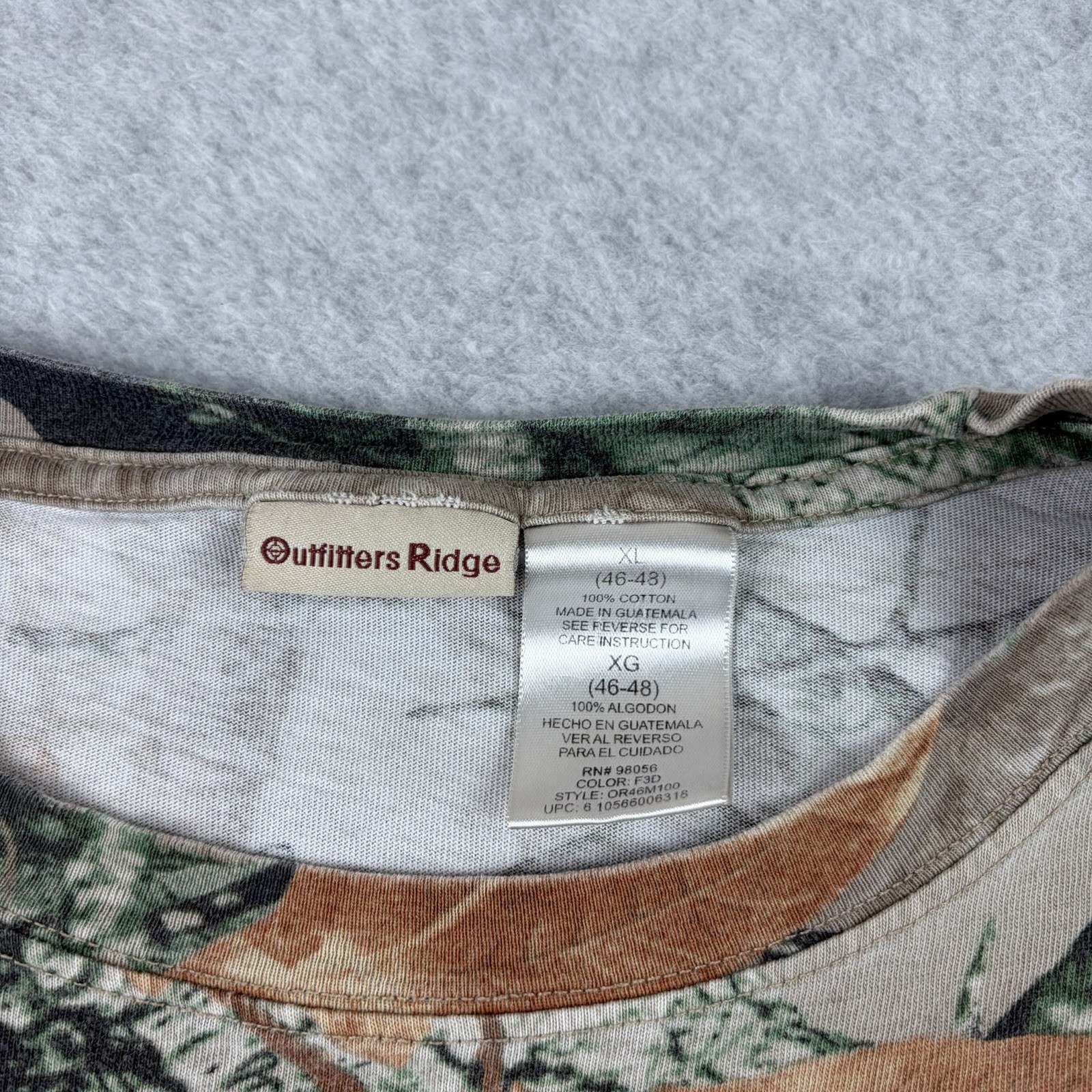 Outfitters Ridge Camo T Shirt Mens XL Fusion 3D Short Sleeve Pocket Outdoor Hunt gallery
