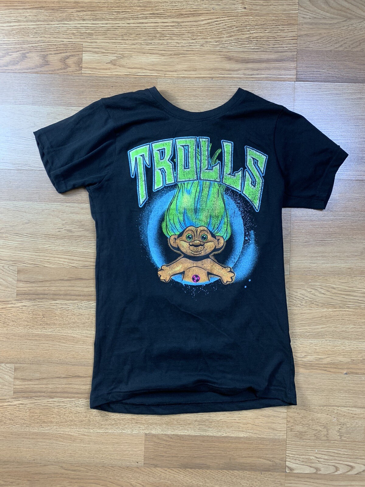 Vintage Style TROLLS T-Shirt Adult Small Good Luck Dreamworks