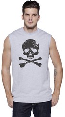 Skull Crossbone Jolly Roger Pirate Flag Mens Muscle Shirt Sleeveless Tee Shirt