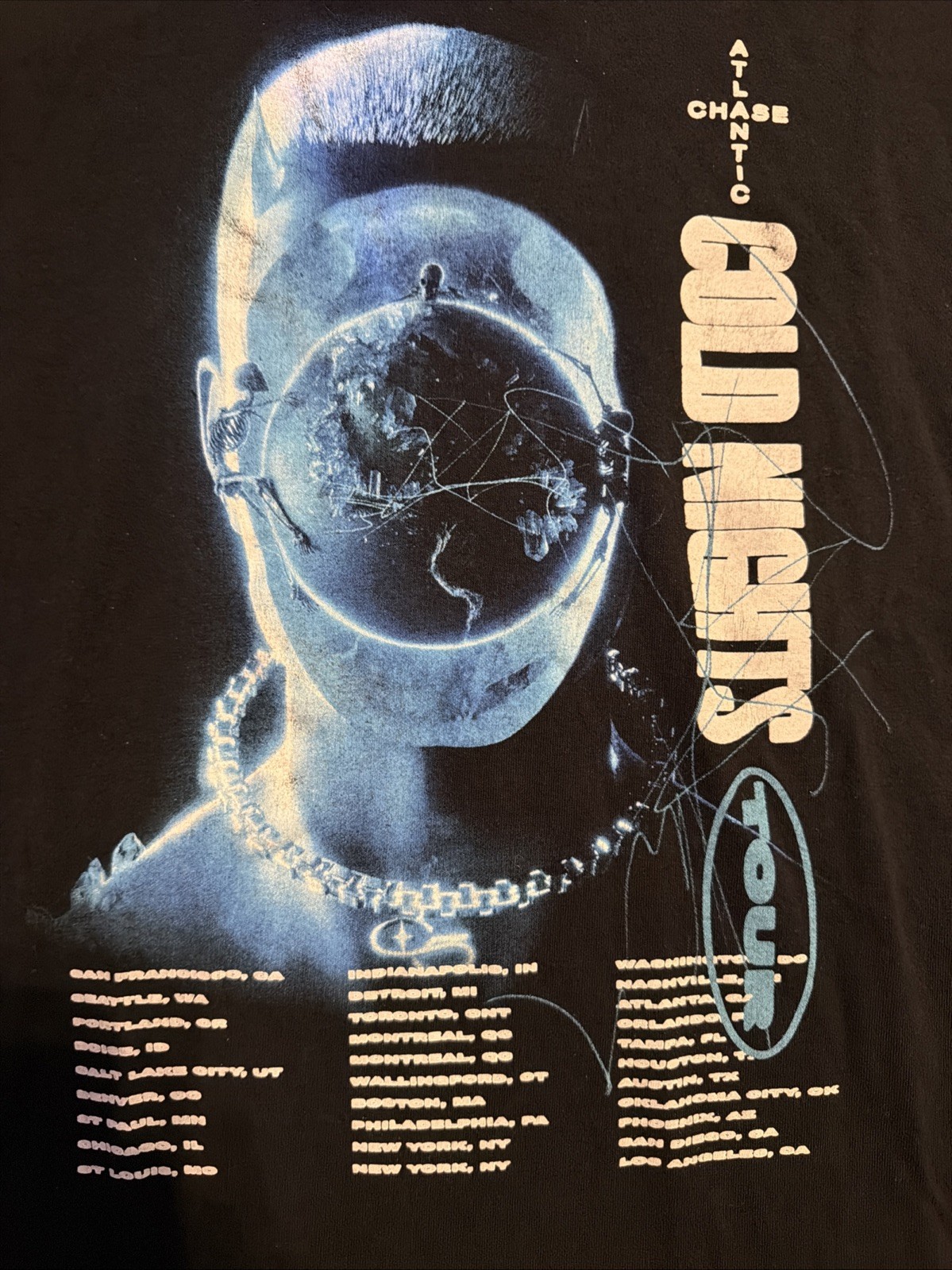 Shaka Wear Chase Atlantic Cold Nights Tour Long Sleeve T-Shirt Black Size XL gallery