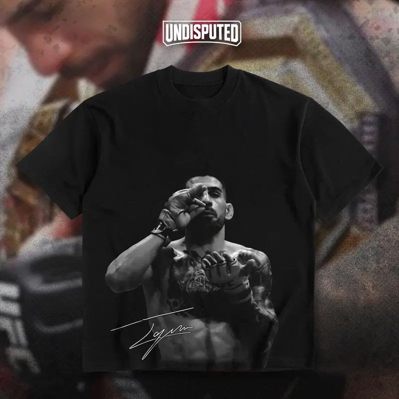 Ilia Topuria Sipping A Cup Of Tea UFC Heavy Cotton T-shirt MMA Fight gallery