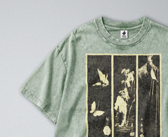 100% Cotton Tee – Unisex Retro Oversized Fit – Japanese Minimalist Nature Print