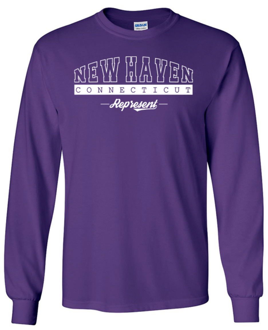 New Haven Connecticut State T-Shirt Long Sleeve Graphic Tees Unisex Apparel Text gallery