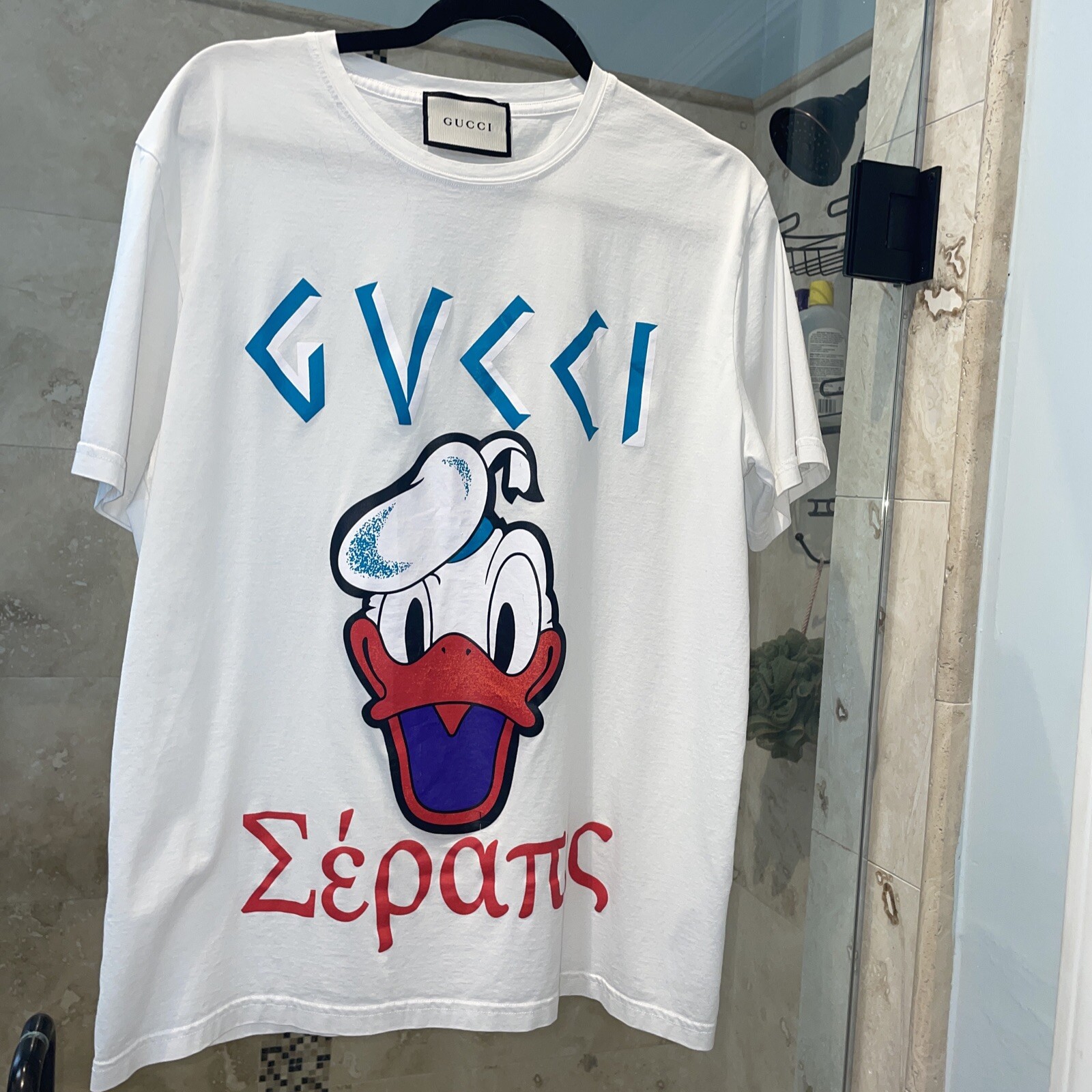 Disney Donald Duck Gucci T-shirt Parody Xxxl Run Small See Measurement Mens gallery