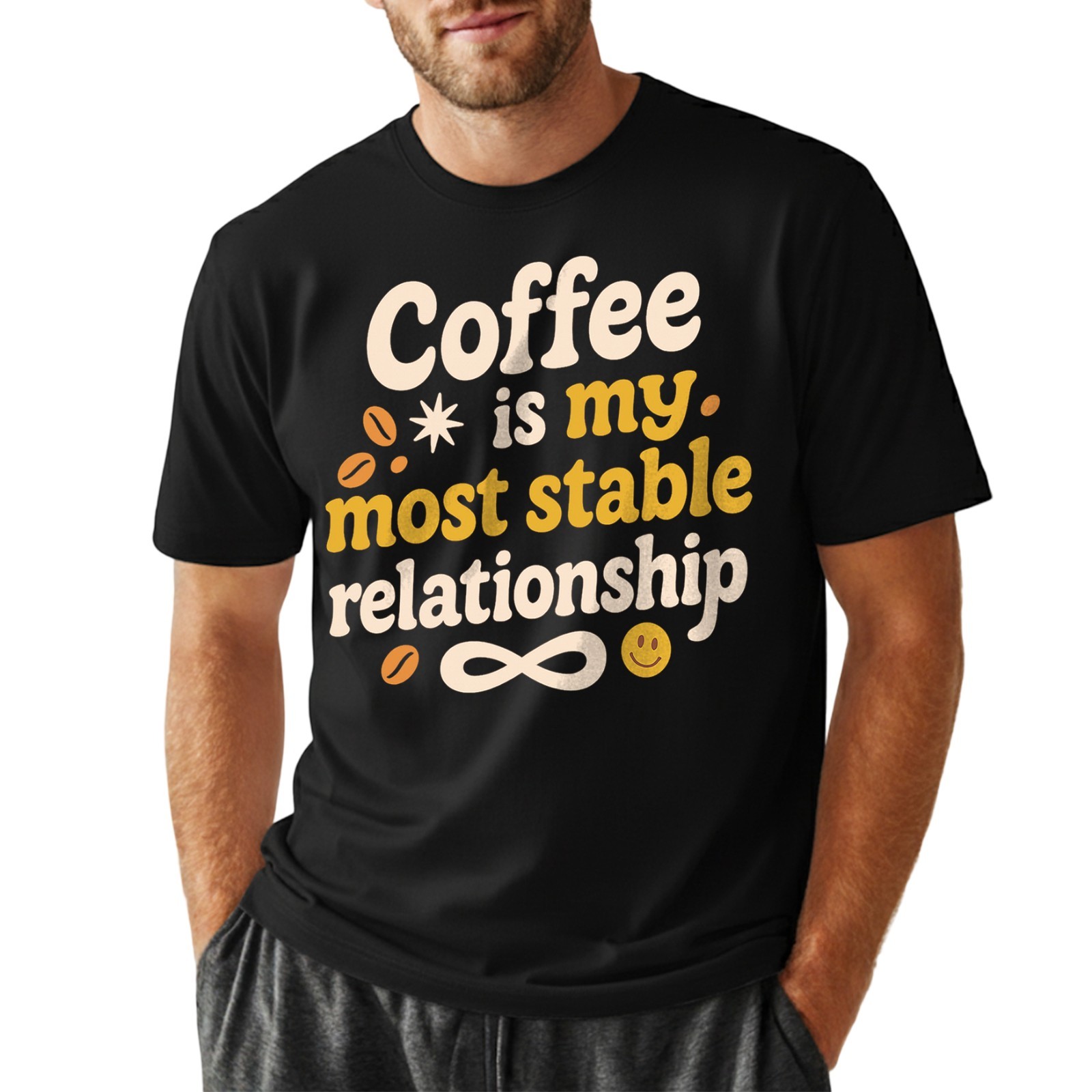 Coffee Most Stable Relationship T-Shirt Funny Coffee Lover Humor Tee S-5XL gallery