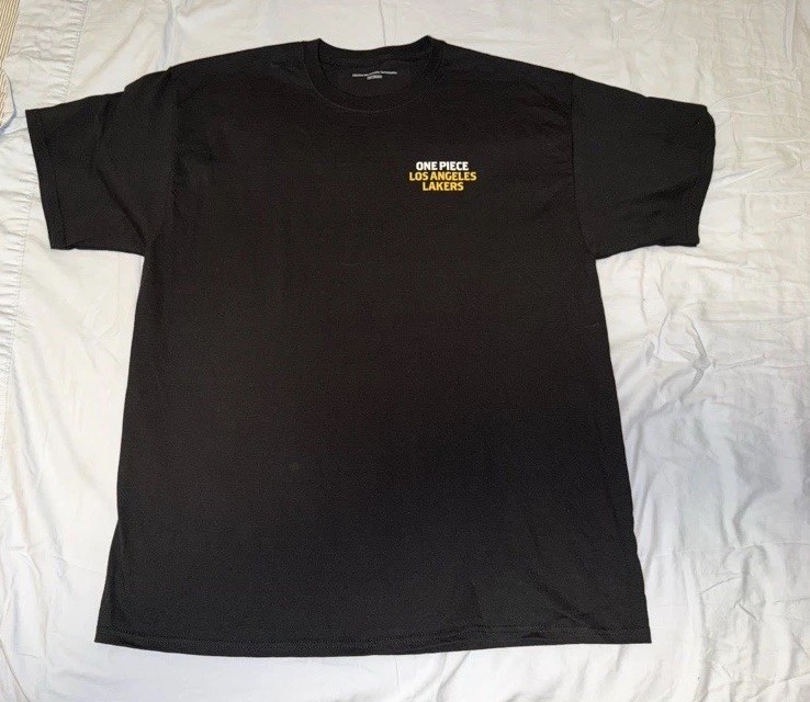 Los Angeles Lakers x One Piece Anime Collab 2025 T-Shirt L/XL Not For Sale NBA gallery