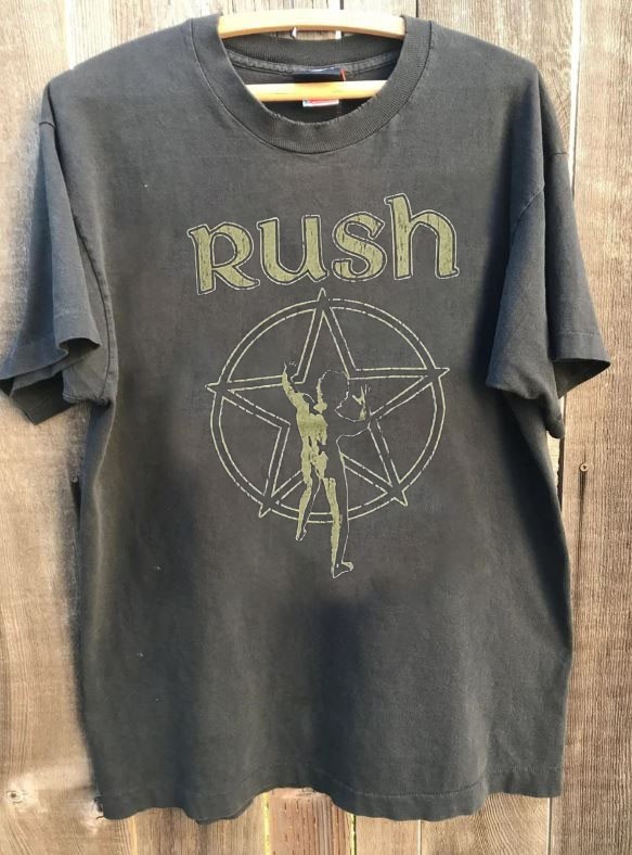 Vtg Rush band unisex charcoal classic short sleeve tee QT7471 gallery