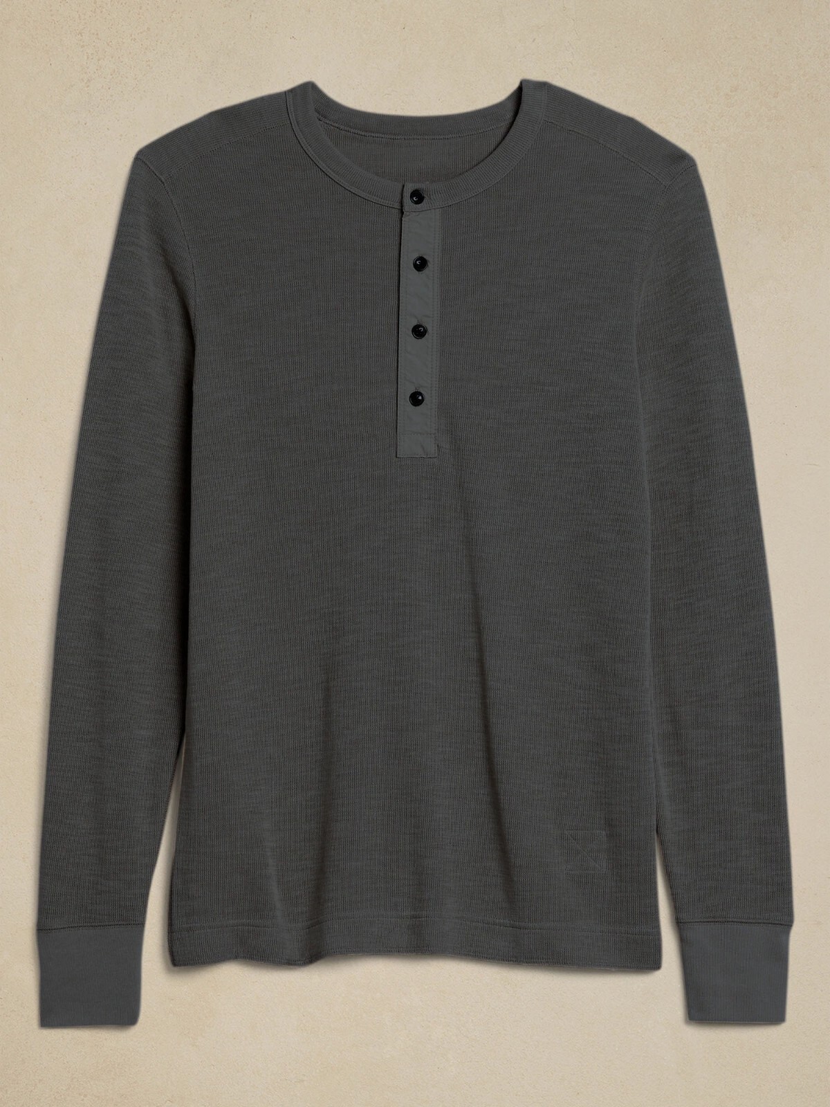 BANANA REPUBLIC Double-Knit Henley T-Shirt #734154 gallery