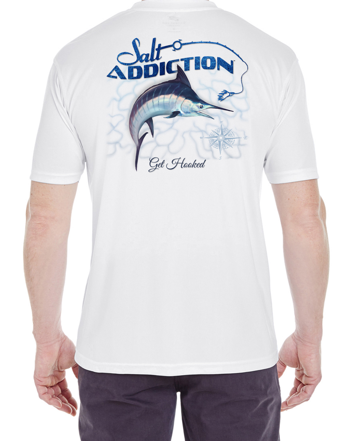 Salt Addiction t shirt Short Sleeve Micro Fiber saltwater marlin Fishing uv 30+