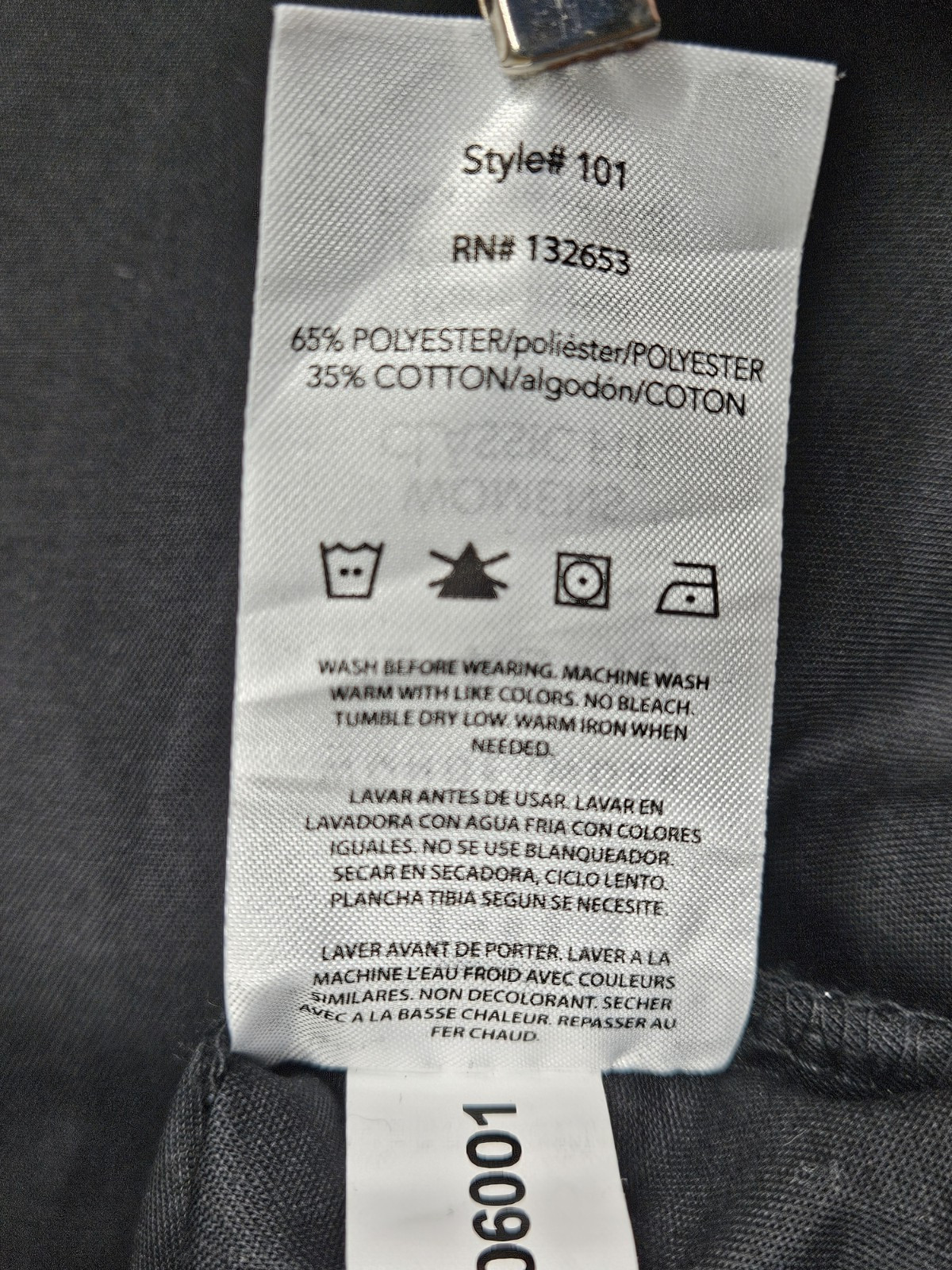 WonderWink Scrub Shirt Men's X Large Black Utility Pockets Medical Uniform gallery