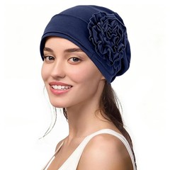 Flower Headscarf Chemo Headwrap Soft Elastic Cancer Hair Loss Cap Headwear fo…