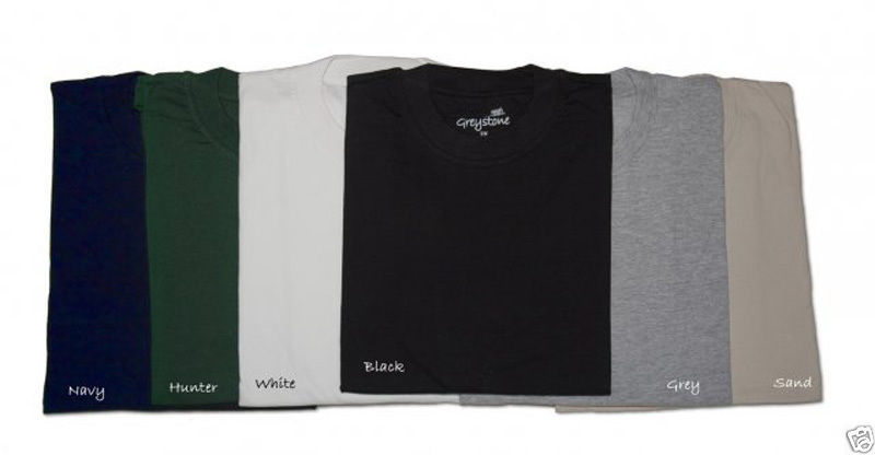 T-Shirt Men's Big Tall GREYSTONE Short Sleeve Tee Shirt Plain Heavyweight 14XL gallery