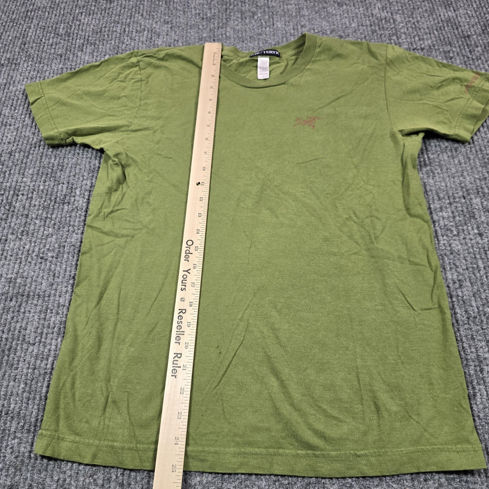 Arc'teryx Shirt Mens Small Green Evolution Logo Made USA 100% Cotton Outdoor gallery