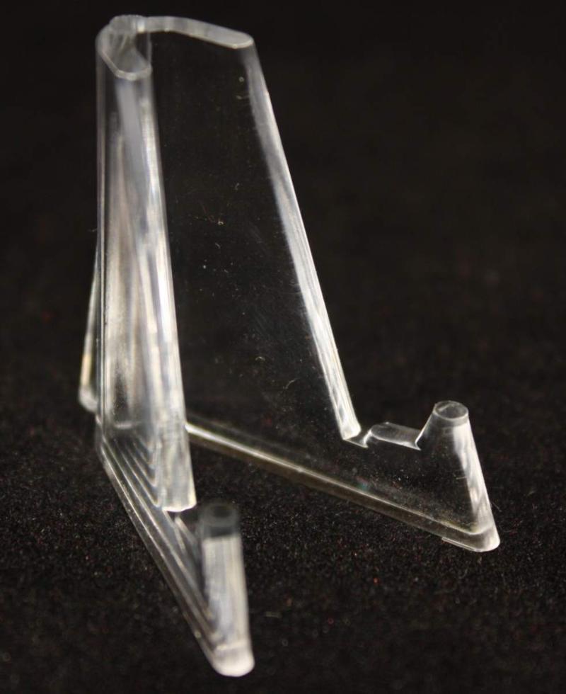 10 DISPLAY STANDS EASEL for Coins Token Medal Bars Rounds Holders CLEAR PLASTIC