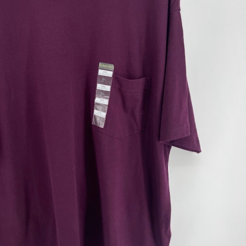 Men's Size 2XL Maroon T Shirt ST. Johns Bay Performance Cotton NWT gallery